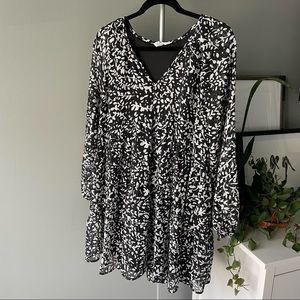 Flowy V-Neck Babydoll Dress